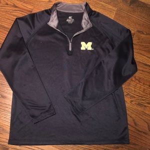 Men’s three quarter zip Michigan